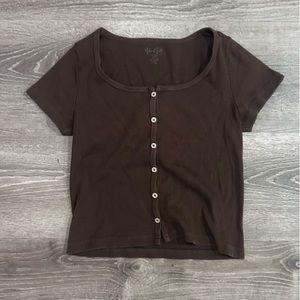 John Galt button up short sleeve top😍